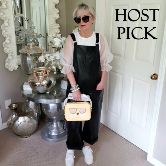 NWT Karl Lagerfeld faux leather lemon crossbody camera bag - Picture 2 of 9